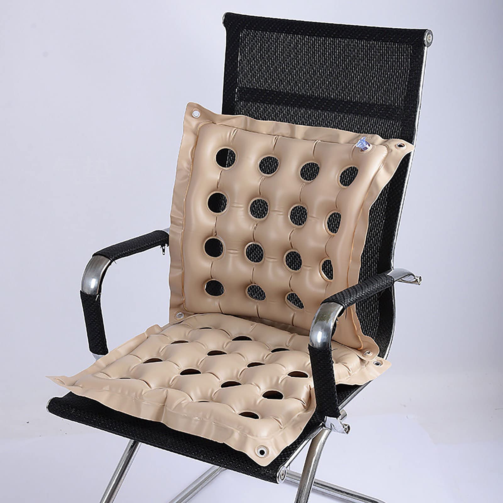 Cojín inflable portátil antiescaras para asiento de aire, cojín antiescaras, cojín inflable grueso para pacientes postrados en cama, silla de ruedas, oficina, asiento de aire para coche, antiesca