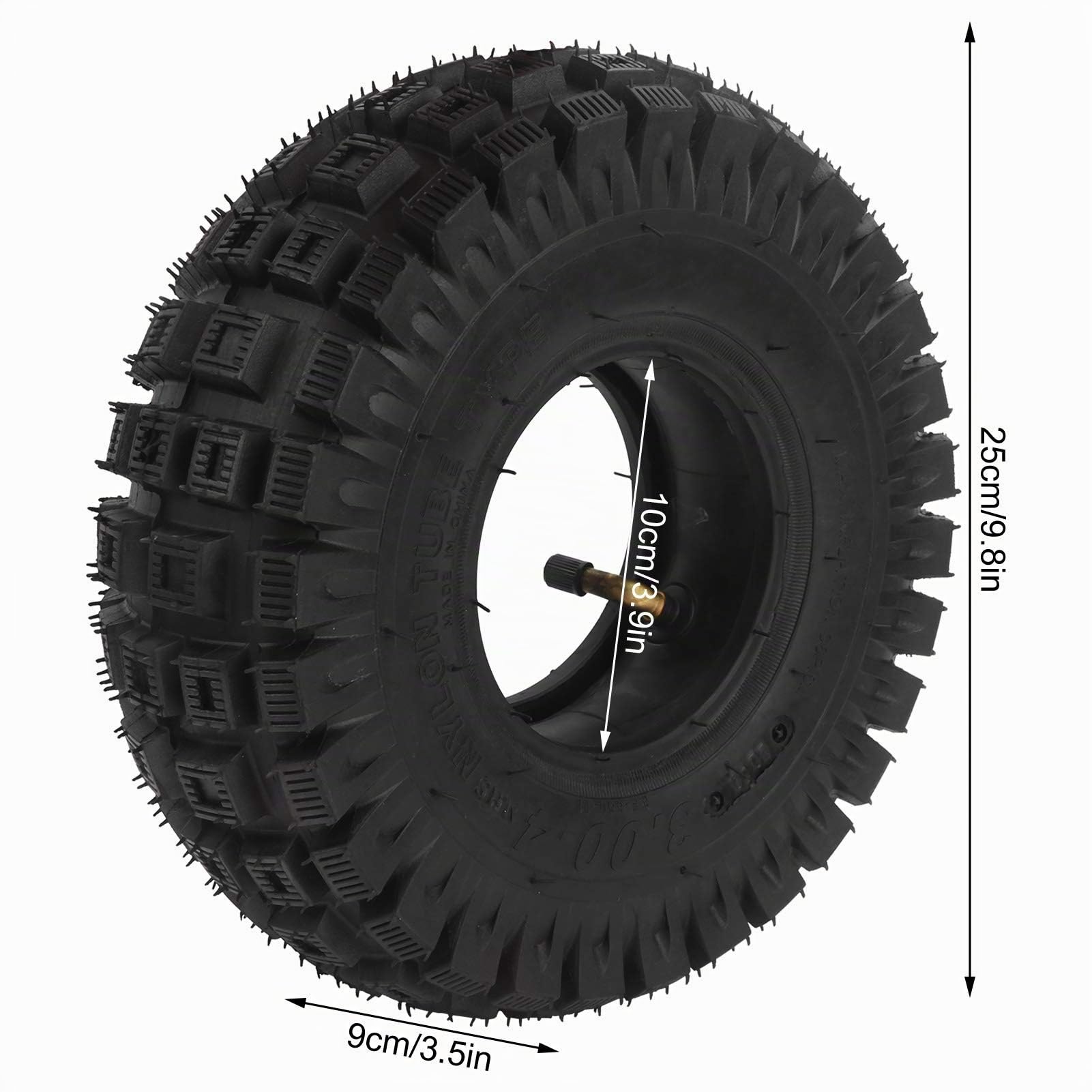3.00-4 Kit De Pneu Et Chambre à Air, Durable 3.00-4 (10"x3", 260x85) Pneu De Rechange Et Chambre à Air, Pneu De Rechange Pour Scooter, Chariot Utilitaire, Diable