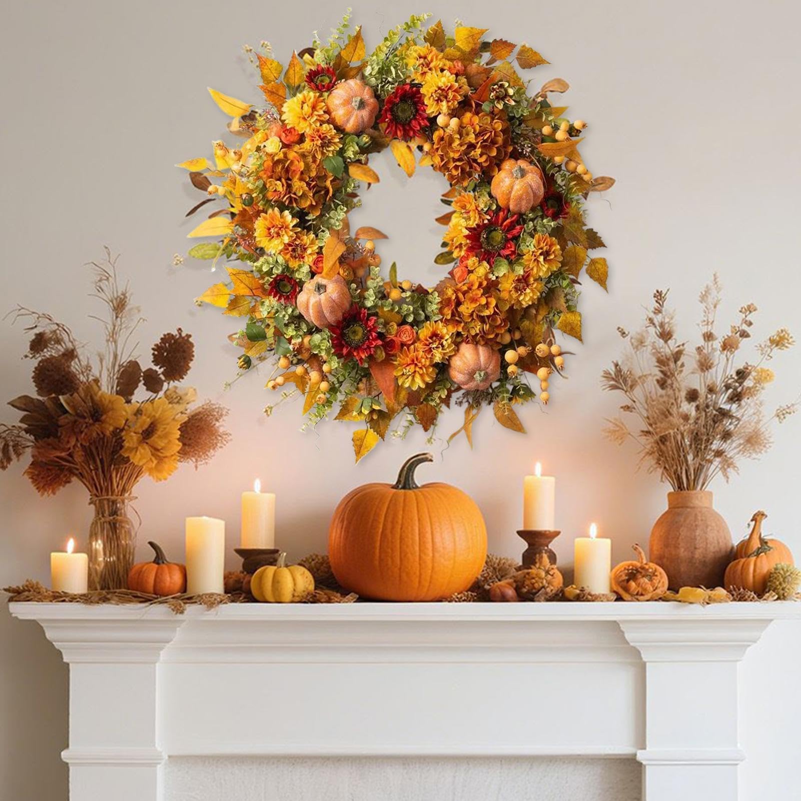 Ghirlanda Autunnale di Ornamento Realistico del Raccolto Autunnale