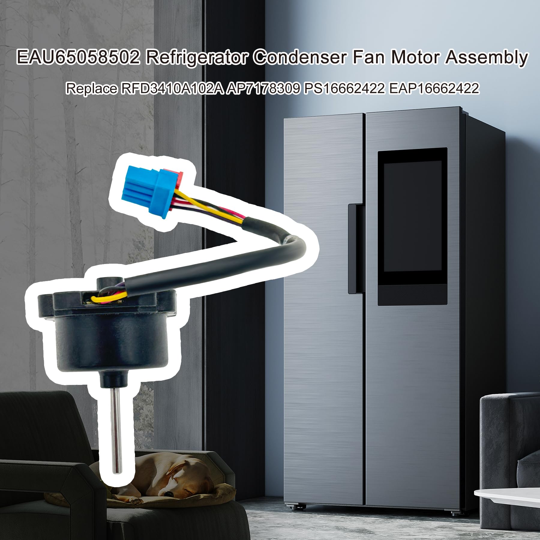 Appliance Repair Fan Motor ComfyHarbor Refrigerator Condenser Fan Motor ...