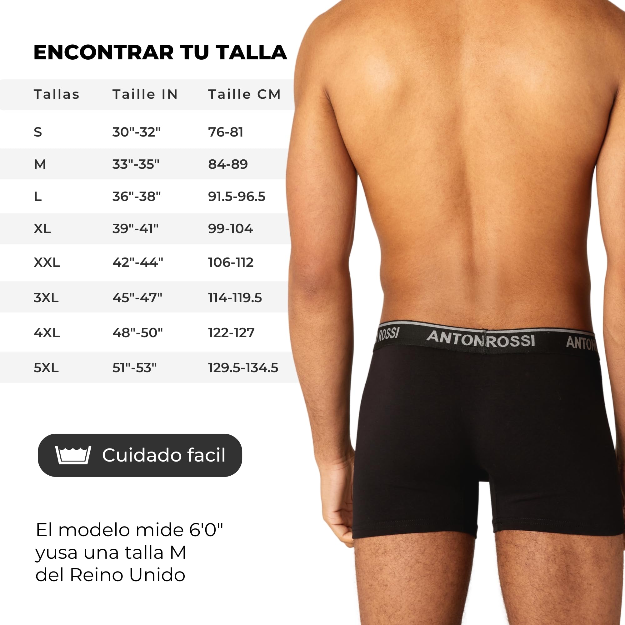 Antonio Rossi Paquete de 12 Boxers Ajustados para Hombre - Calzoncillos Tipo bóxer para Hombre con Cintura elástica
