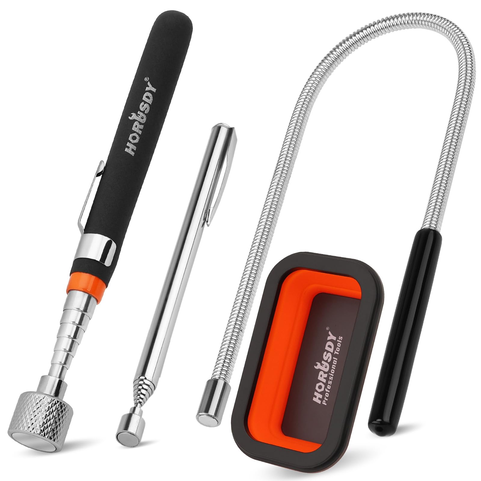HORUSDY Magnetic Tool Trays - Strong Magnets & Pickup Tool -12