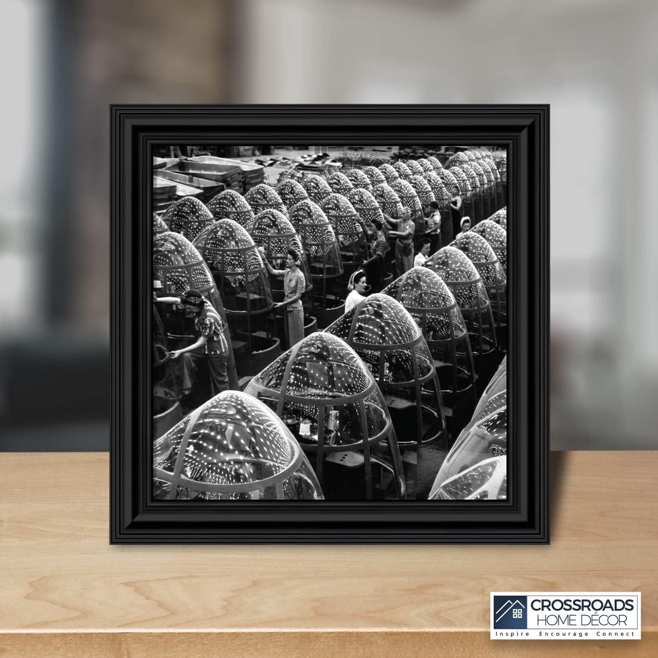 Crossroads Home Décor Specialized Plexiglas Nose of an Airplane, Army Veteran Gift, Historical Picture Frame, 8544B