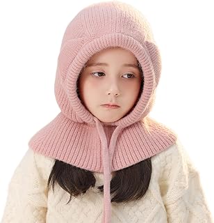 Pasamontañas Niño, 2 en 1 Gorro y Bufanda de Punto para Niños y Niñas de 2 a 6 Años