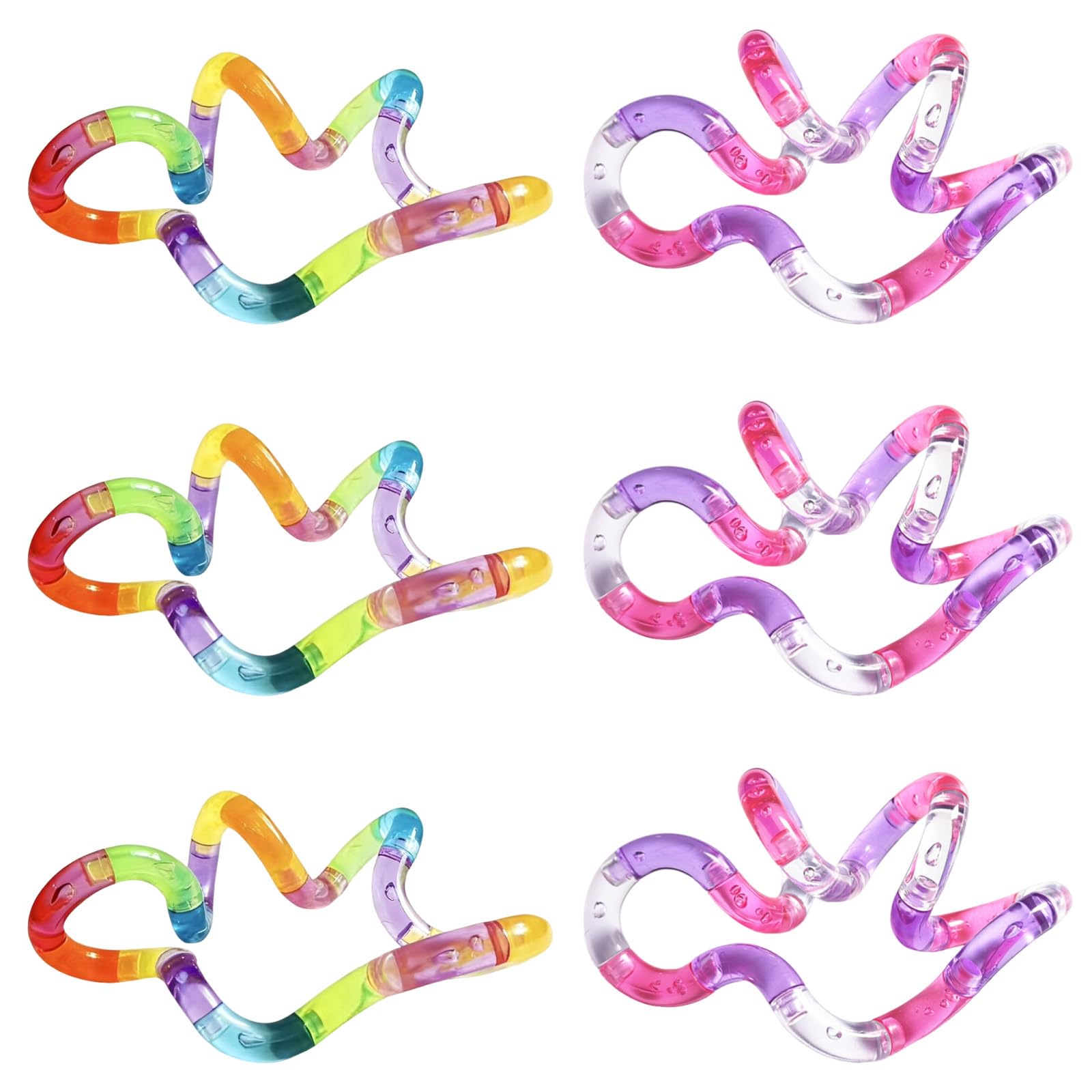 Tangle Toy Set, 6-Piece Twistable Fidget Toy for Adults