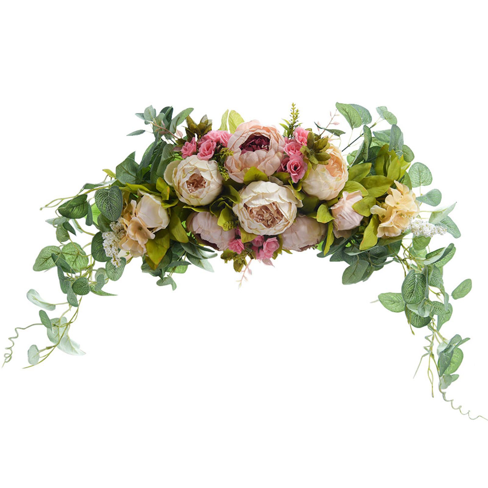 Mllepjdh Realistic Artificial Flower Swag Wedding Ceremony Sign Flower for Wedding Reception Backdrops Arrangements Realistic