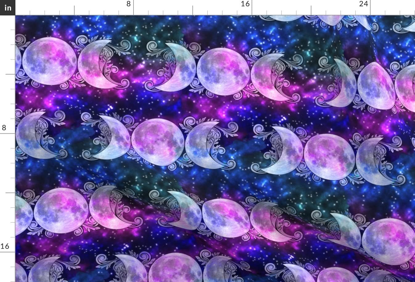 Spoonflower Fabric - Stars Moon Night Sky Star Galaxy Printed on Minky Fabric by The Yard - Sewing Baby Blankets Quilt Backing Plush