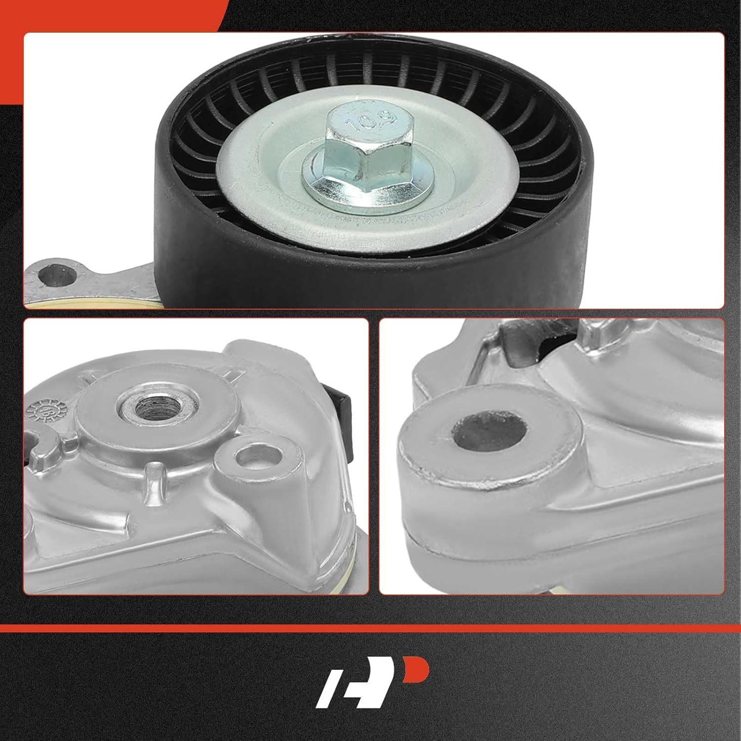 A-Premium Belt Tensioner Assembly with Pulley Compatible with Lexus IS F 2008-2014, RC F 2015-2018, GS F, LS460, GS460, LC500 2018, Replace# 166200W130, 16620-0W130