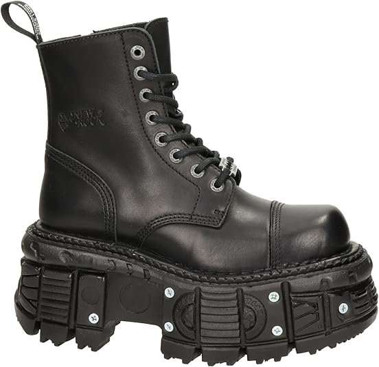 New Rock M-tank083-c1 Stiefelletten/Boots Damen Schwarz - 36  