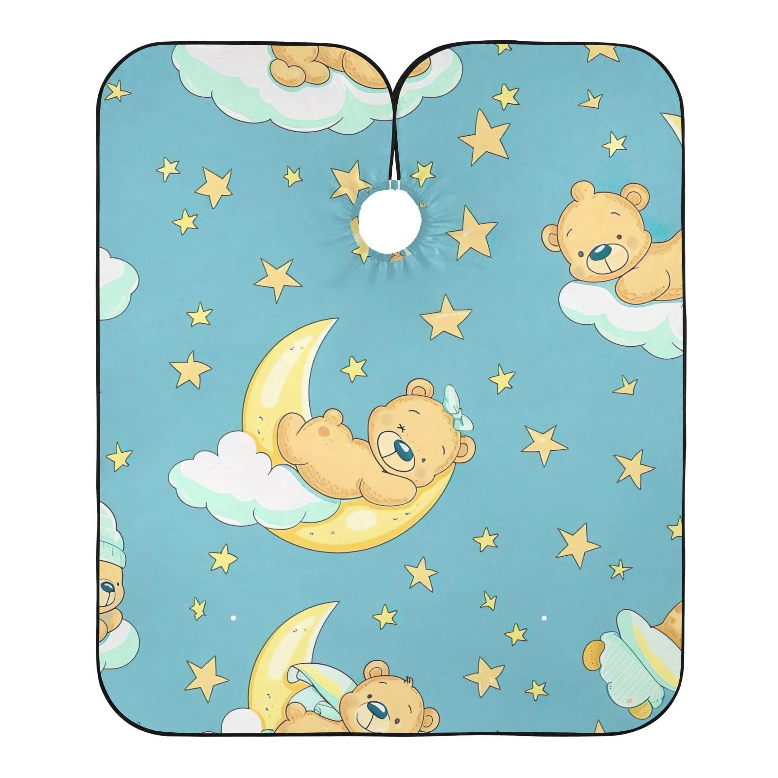 Hezely Cartoon Bear Hair Dye Cape, Barber Cape for Adults,Waterproof Salon Cape,Waterproof Hairdressing Styling Hair Cutting, 65