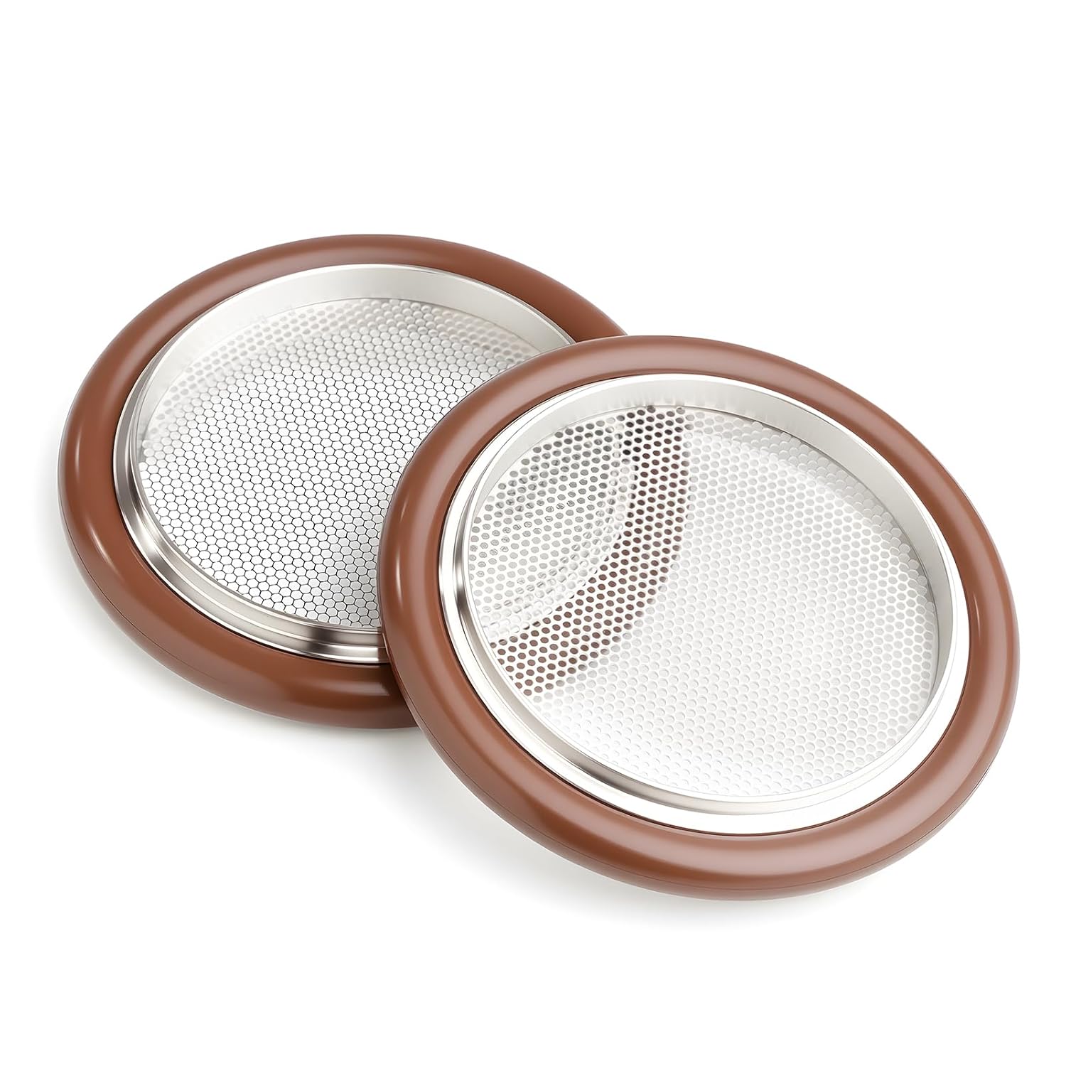 2 Sets KF40 Centering Ring Assembly KF with Screen, KF40 Meshed Centering Ring,KF40 Stainless Steel Mesh Screen Vereting Ring,IStainless Steel & VITON O-Ring for KF40 Flange
