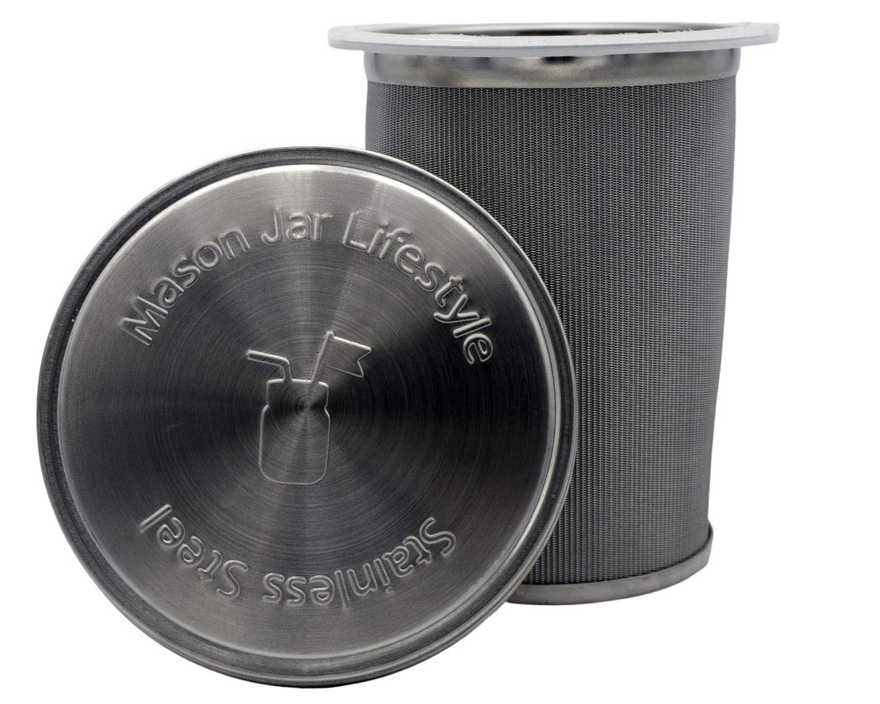 Mason Jar LifestyleCold Brew Coffee and Tea Maker Stainless Steel Filter for s With Lid and 2 Silicone Seals (No Pint)