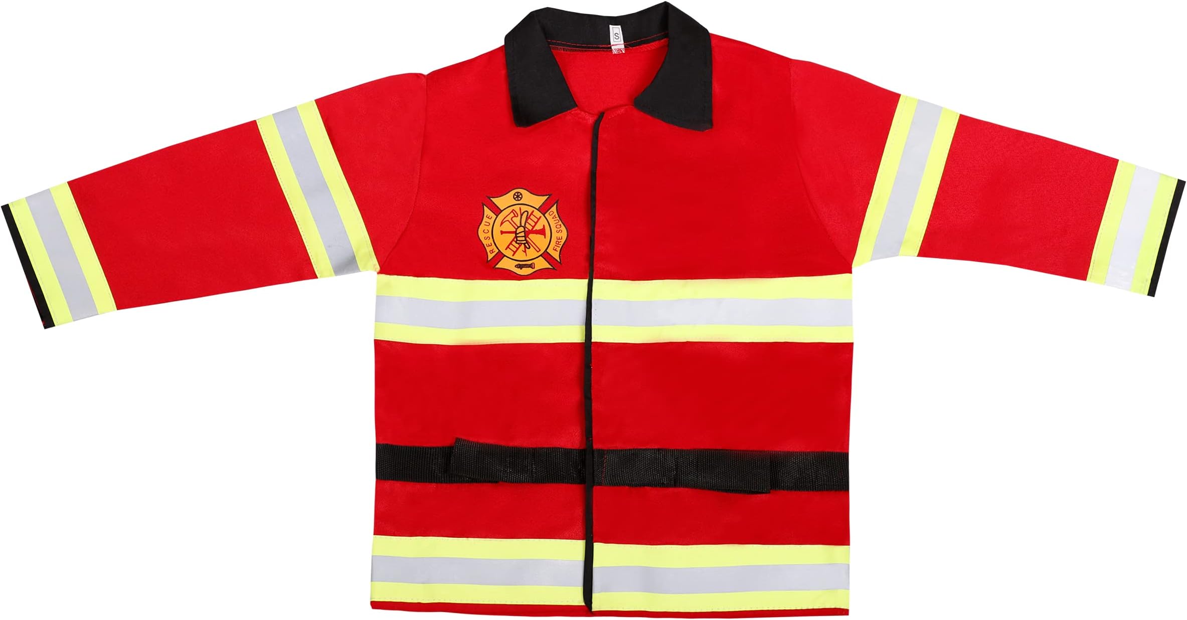Matissa Children's Firefighter Role Play Costume and accessory Set Kids Boys Girls (Costume only, Small (3-5 Years))