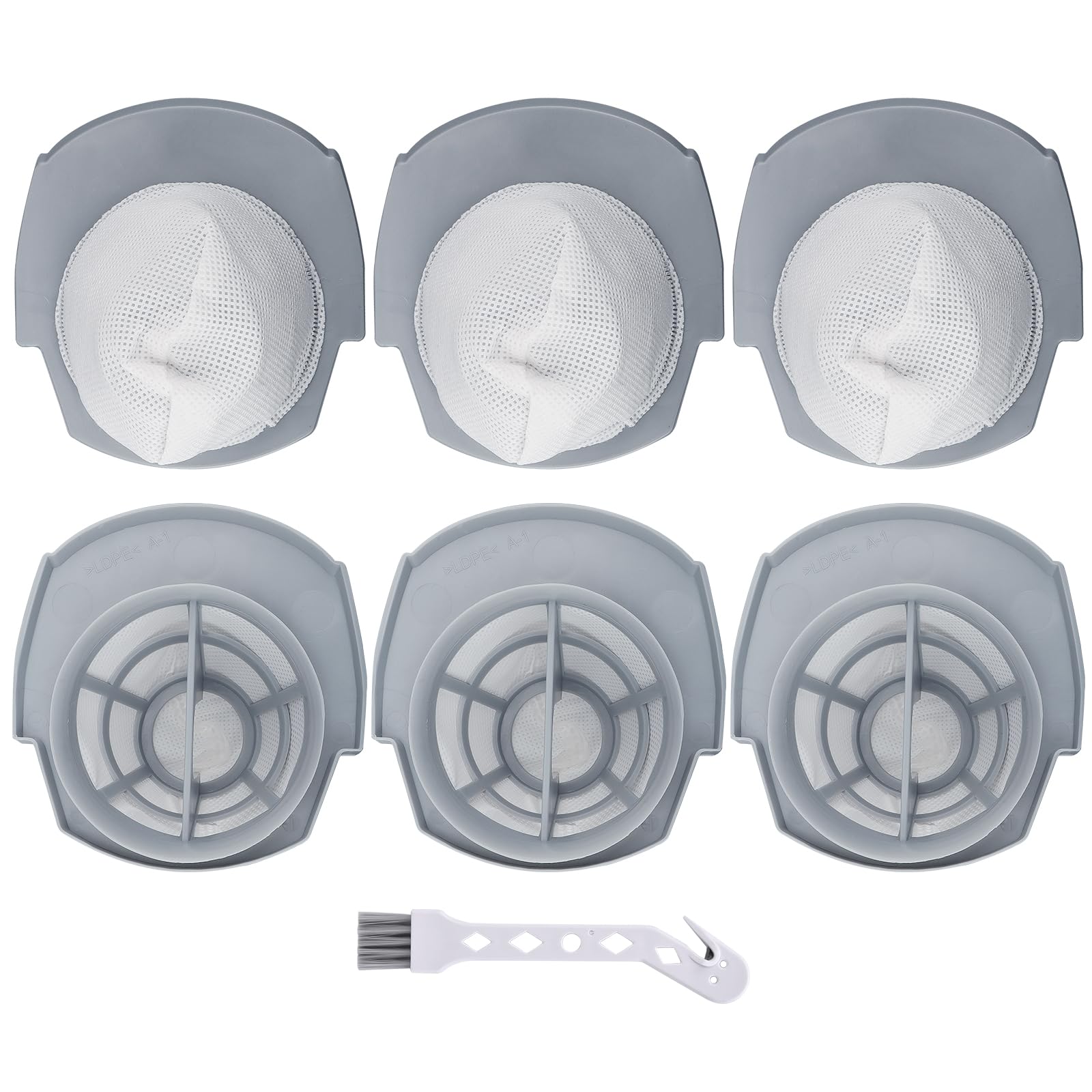 Attemart 6 Pack 2610 2611 Filter for Bissell 3-in-1 Turbo Lightweight Corded Stick Vacuum Series, Compare to Part # 1620624