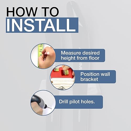 Miniatura 4 de StoreYourBoard Estante de esquí de madera minimalista, soporte de exhibición de montaje en pared, madera maciza con capacidad para 50 libras