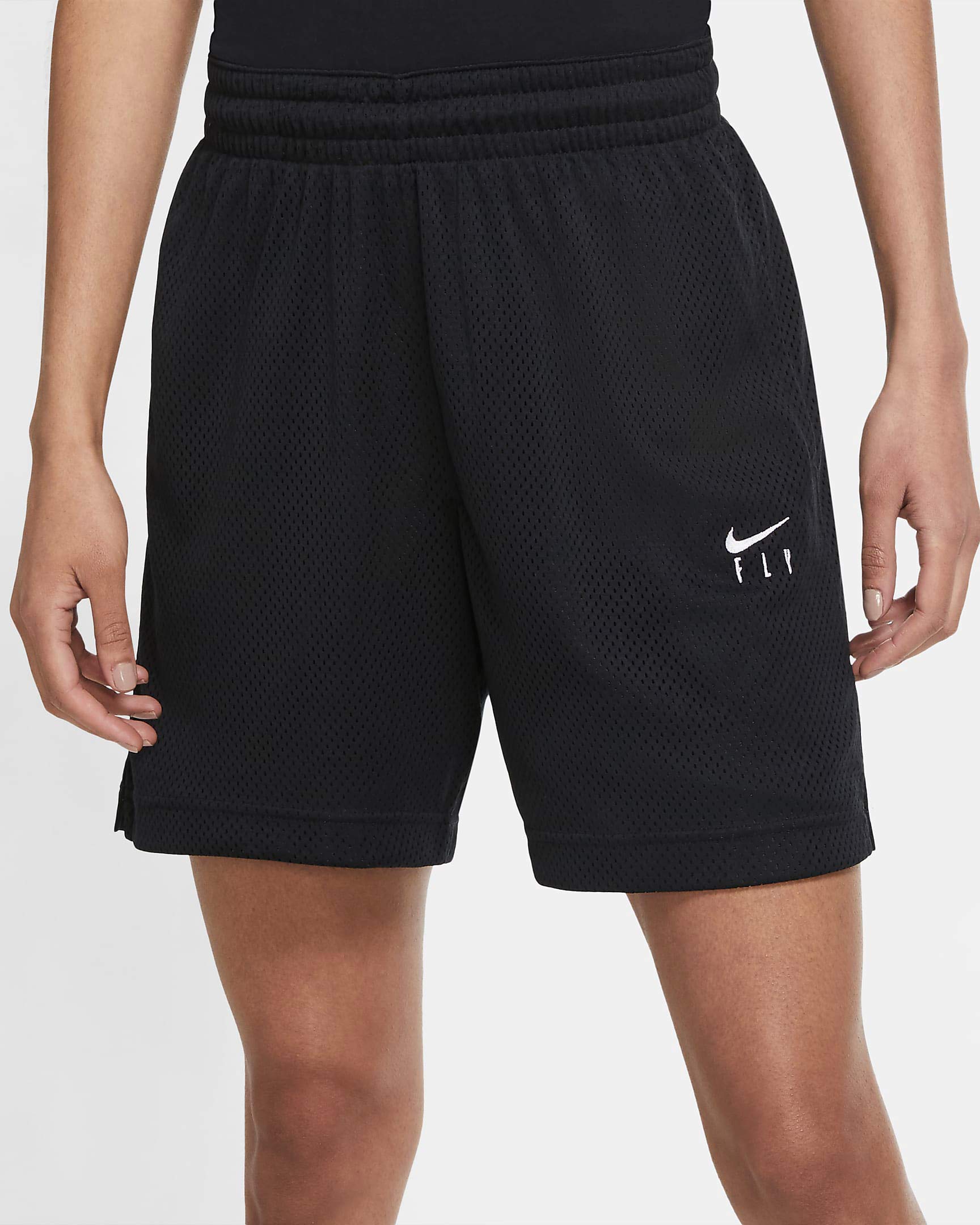 nike basketball fly essential logo shorts in black