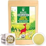 WT WEETEE Organic Roasted Sacs de thé à base de racines de dandelion, thé à l'herbe de dentelion 100 Compte, sans caféine, soutien santé, vitamines riches