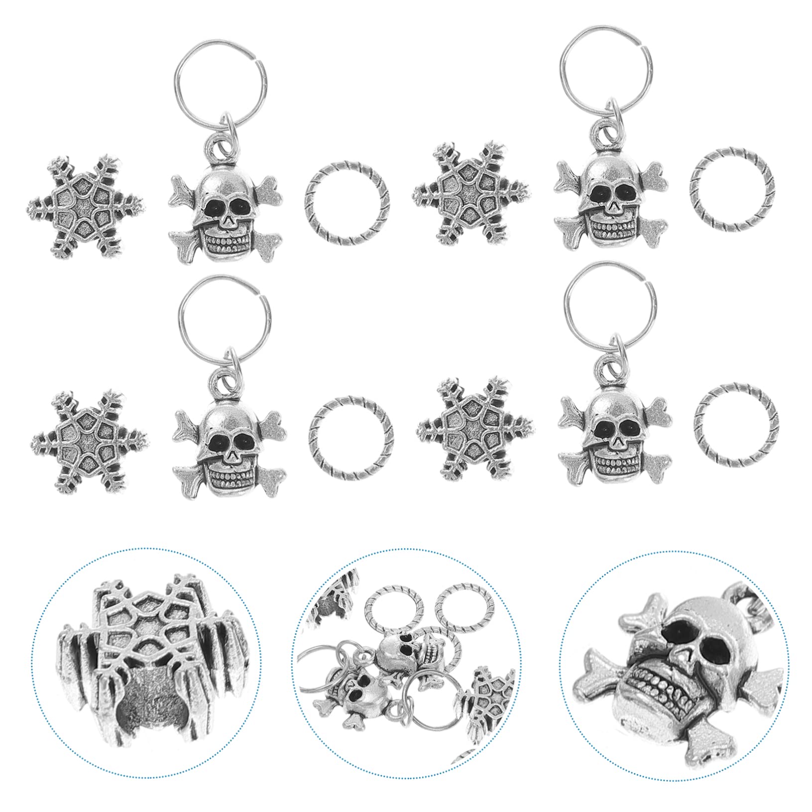 Beavorty 280stücke Dreadlock Haarschmuck Metall Haarringe Für Zöpfe Haaraccessoires Für Hochzeiten Und Partys Langlebige Flexibles Design Für Einzigartige Frisuren