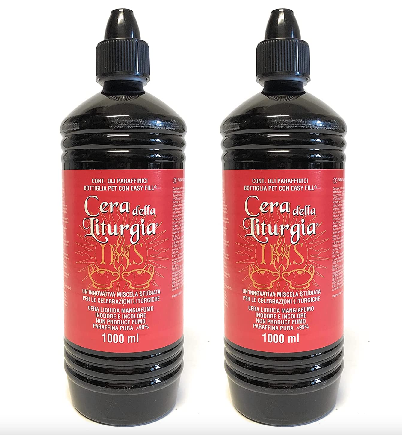 Cera Liquida Per Lampade E Candele - Paraffina Pura 99%, Inodore, Incolore, 4 Bottiglie Da 1 Litro - Foto 3