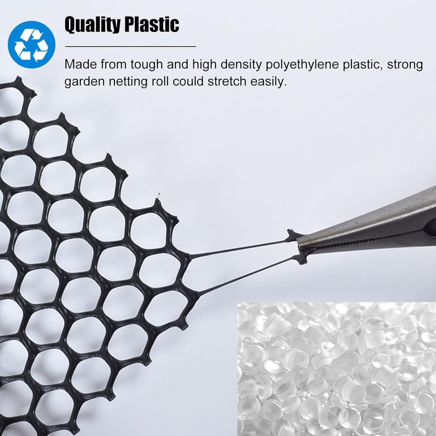 Czarny plastikowy płot dla drobiu - Ogrodzenie ochronne dla królików, jeleni i wiewiórek - Wytrzymała siatka ochronna dla kurnika Bariera dla zwierząt(1x3m/3.3x10ft)