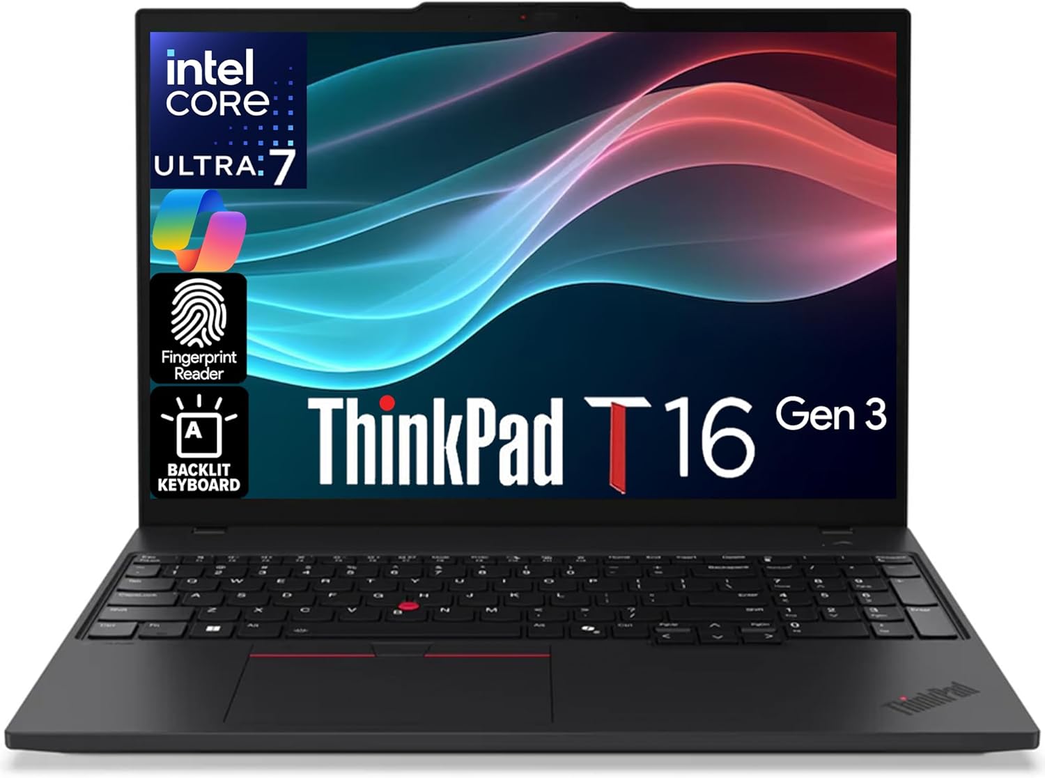 Oemgenuine Lenovo ThinkPad T16 Gen 3 16 WUXGA IPS Display, Intel Ultra 7-155U (Beats i7-1355U), 32GB DDR5, 1TB NVMe, Webcam, WiFi 6E + BT, RJ-45, Backlit KB, FP Reader, W11P, Business Laptop