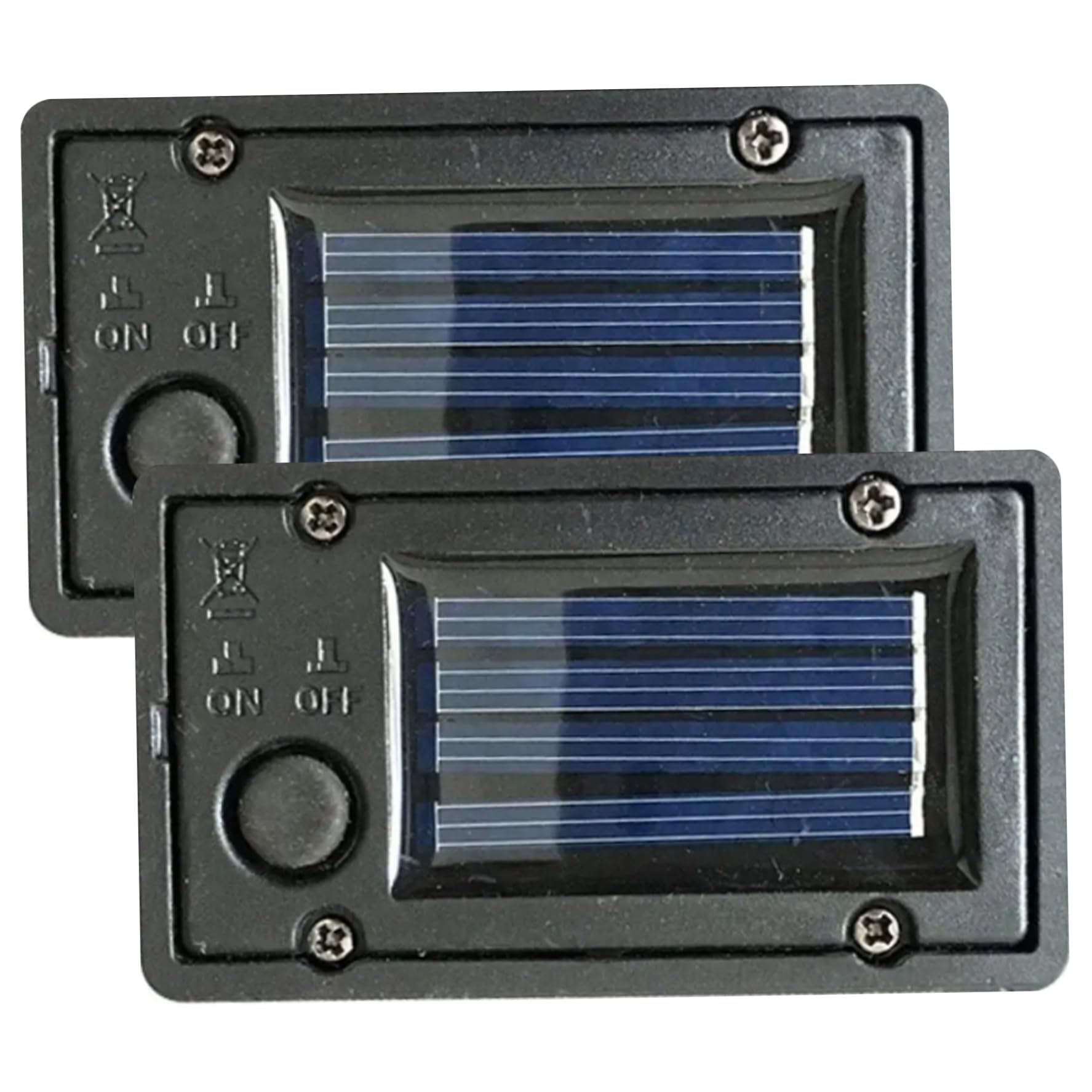 Hperu 2Pcs Replacement Solar Panels For Garden Lights, Waterproof Solar Batteries For Outdoor Lights With Light Sensor Replacement Light Parts For Diy Garden Kit 2.8X1.6 Inch