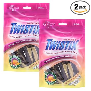 Twistix Pumpkin Spice Dog Treats, Small, 156 Gram (Pack of 2)