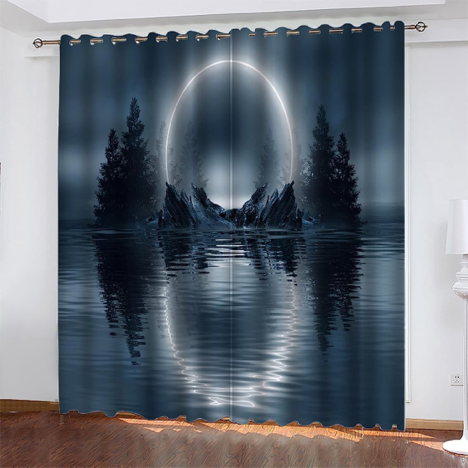 Réduction du bruit et lumière bloquée grâce au rideau occultant lune 3D opaque