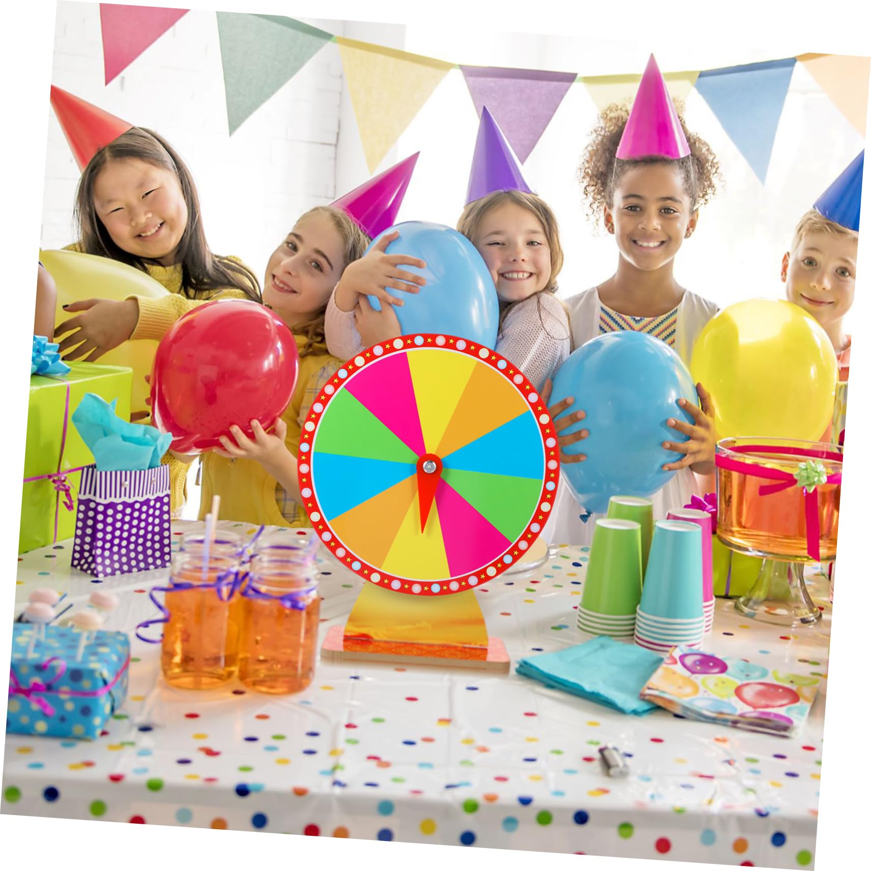 YARNOW Accesorios De Juego Suministros De Fiesta para Rueda De Ruleta De Plástico Rueda De Tablero De Ajedrez para Girar Rueda De Ruleta para Fiesta Rueda Giratoria De Grupo Redondo para