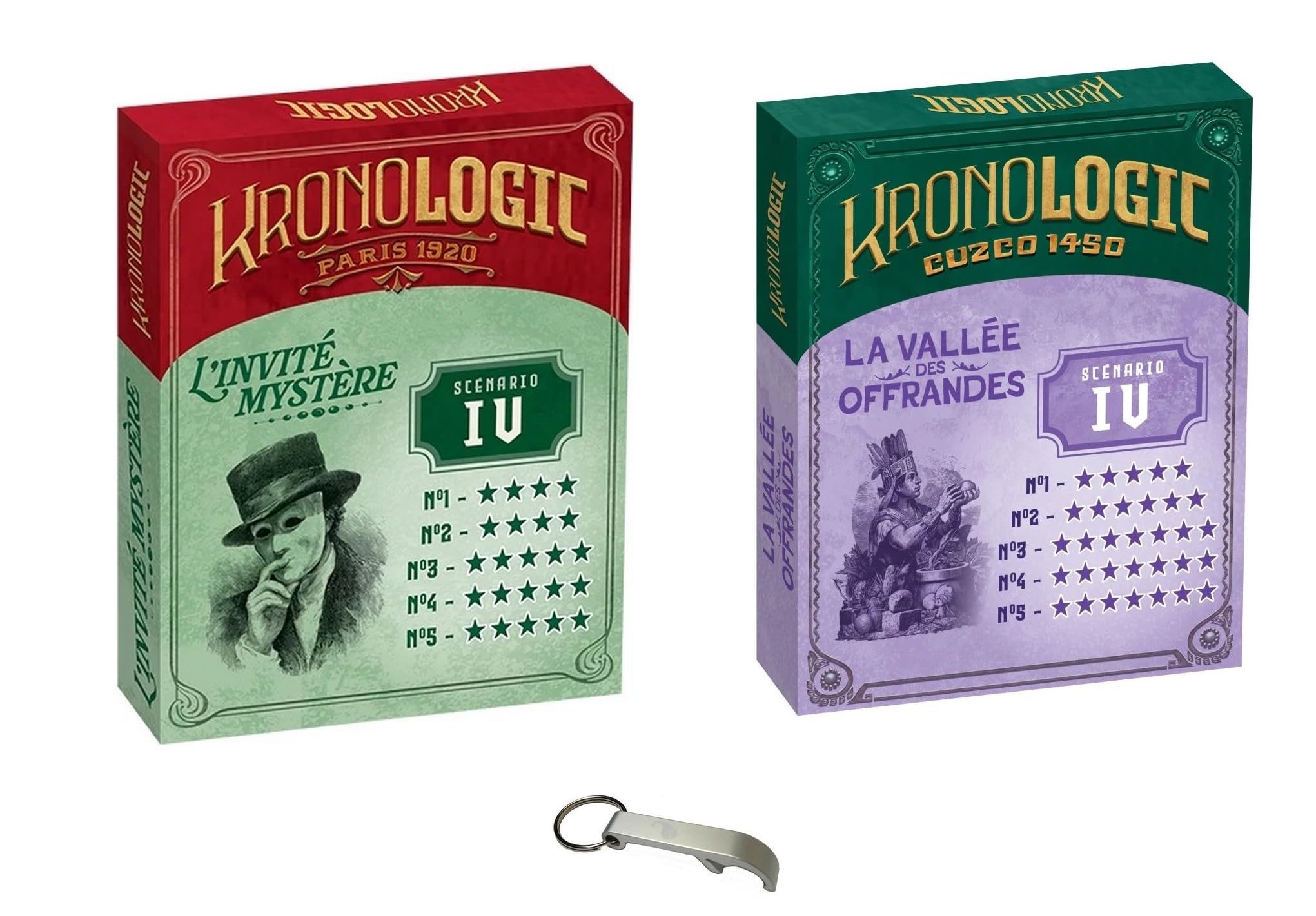 Blumie Shop Extensions Kronologic The Mystery Guest (Paris 1920) and The Valley of Offerings (Cuzco 1450) Board Game for 1 to 4 Players Suitable for Ages 10 and Above