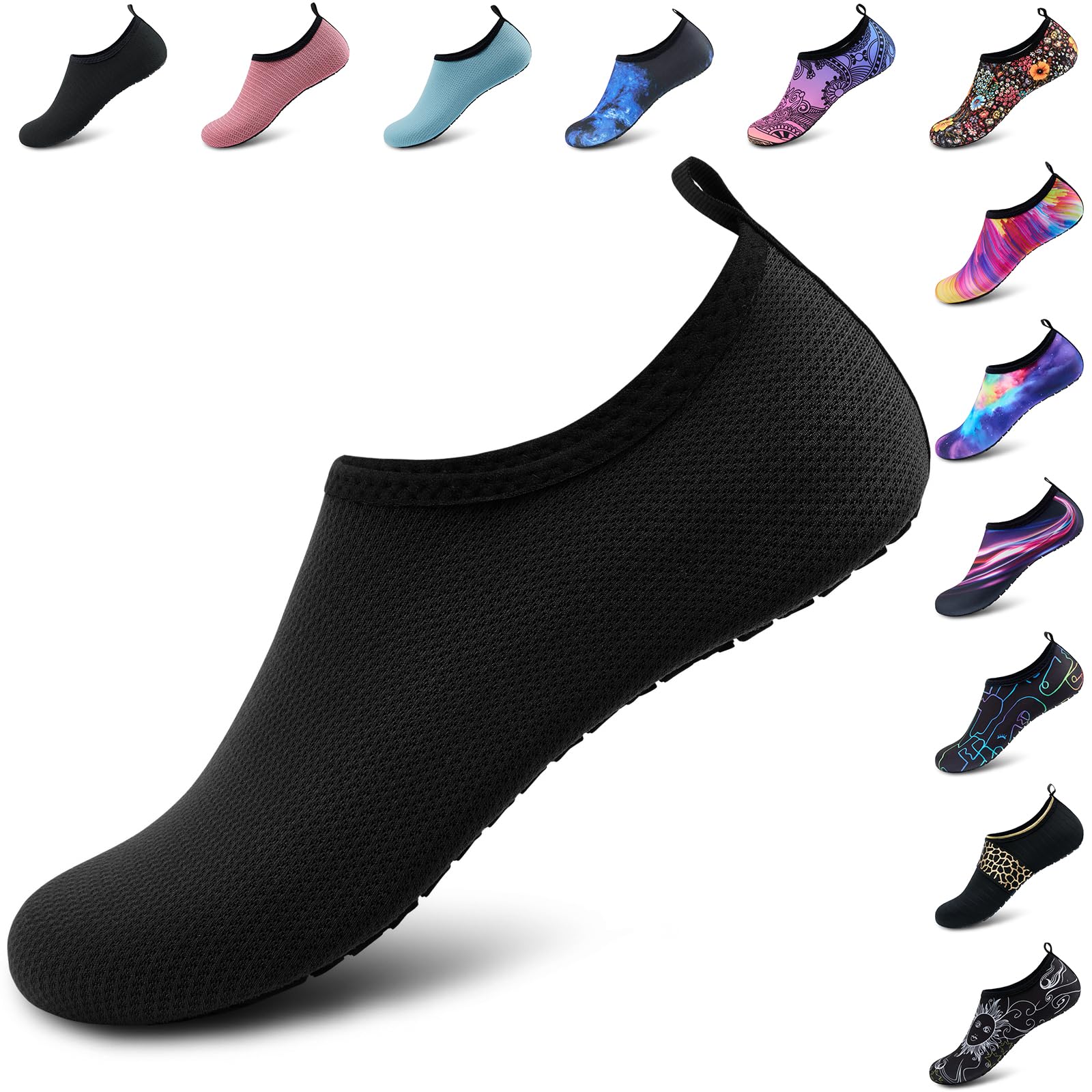 Deevike Water Shoes for Women Men Barefoot Quick-Dry Aqua Socks Slip-on for Beach Swim Surf Yoga Exercise