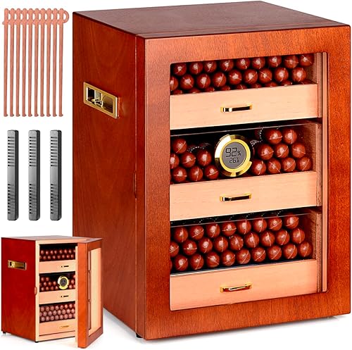 Miniatura 1 de Estuche humidor de cigarros de viaje con disco humidificador, impermeable, hermético, duradero y a prueba de golpes, caja de cigarros portátil de