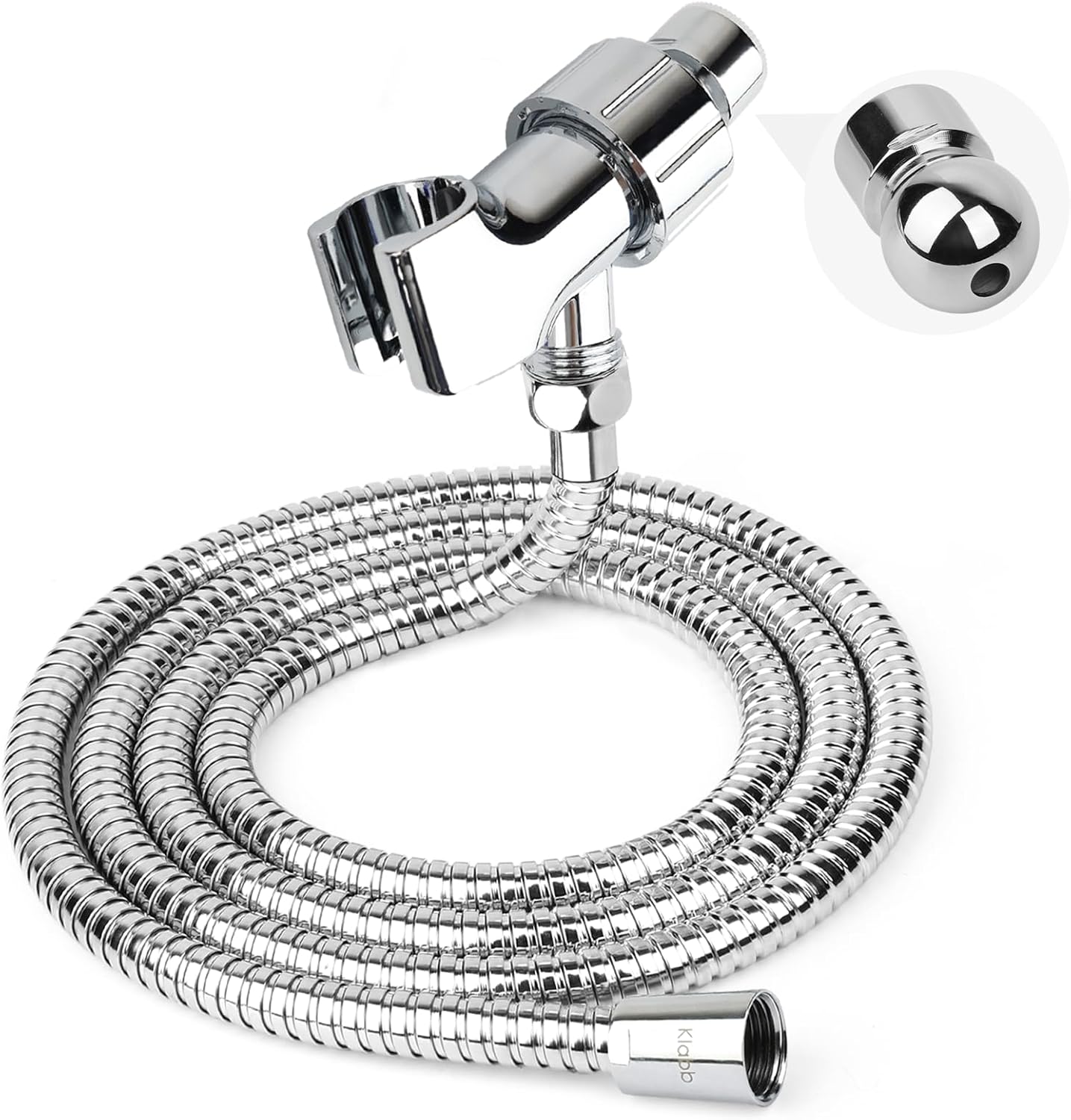 Hoozivt All-Metal Handheld Shower Holder – Adjustable Brass Mount, 360° Swivel, Nickel Finish