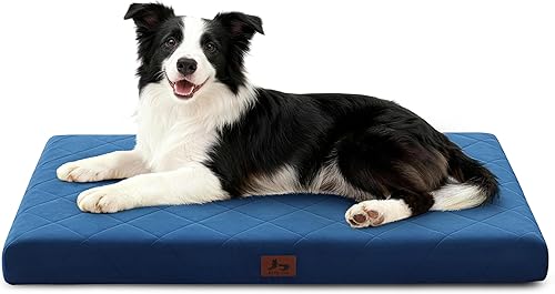 Miniatura 12 de Cama ortopédica para perros lavable para perros grandes y medianos, tapete impermeable para cama de mascotas con espuma para jaula de huevos,