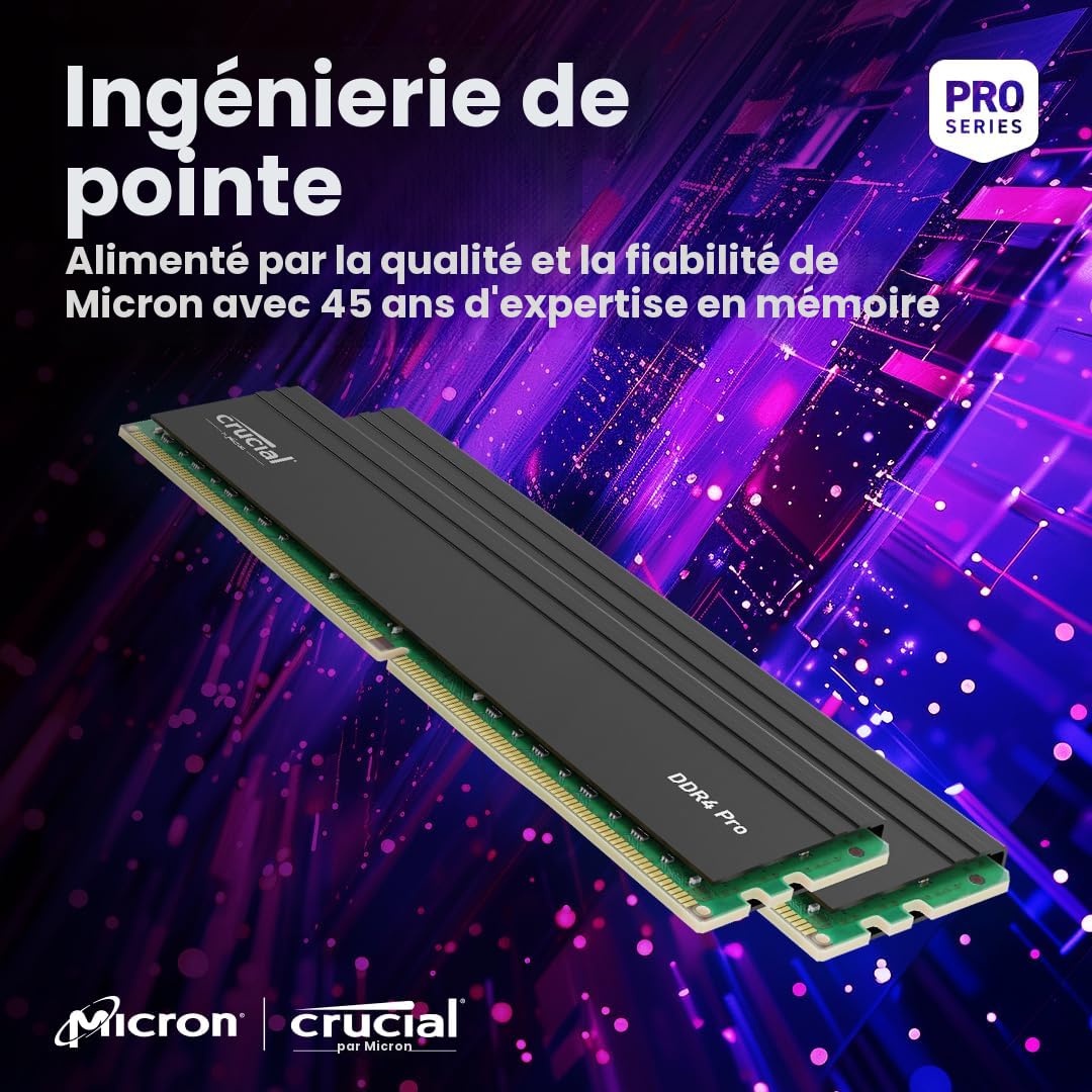 Crucial Pro CP2K16G4DFRA32A Kit de mémoire RAM DDR4 haute