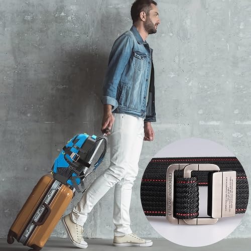 Miniatura 6 de Cinturón de viaje para equipaje, cinturón de viaje para equipaje de mano, elegante y ajustable, cinturón de viaje para equipaje, accesorios de viaje