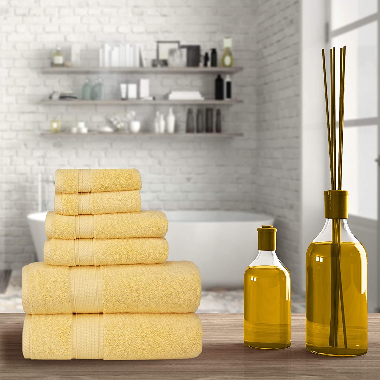 Asciugamani da bagno di lusso (800 g/m²), 100% cotone egiziano, asciugamano per viso, mani e bagno, teli da bagno super jumbo, ad asciugatura rapida e assorbente, confezione multipla (salvietta viso