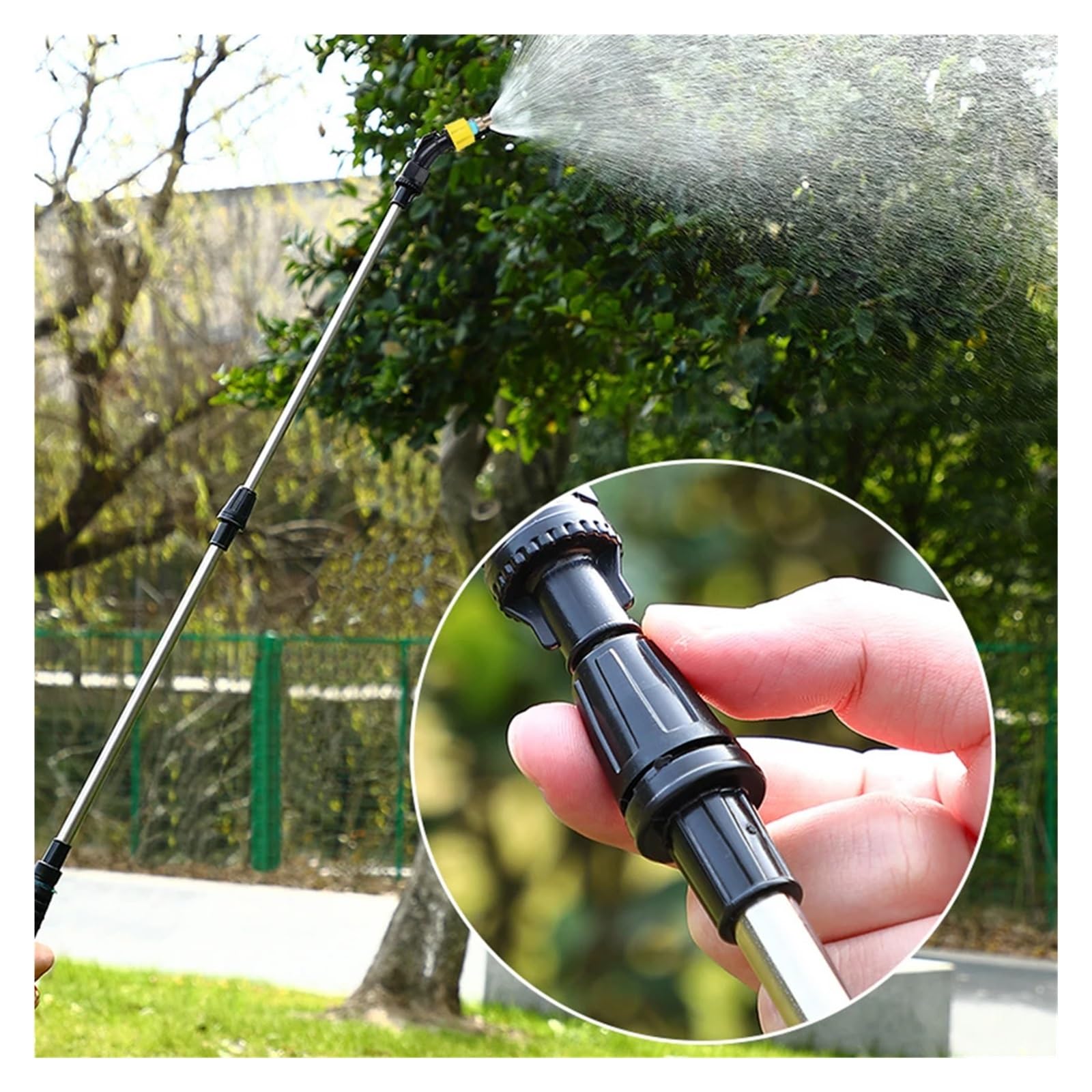 Spruzzatore elettrico, Spruzzatore elettrico for irrigazione posteriore con spruzzatore 8L/5L, strumento di for giardino agricolo ricaricabile atomizzatore ad alta pressione(5L Green C 4000mAh)