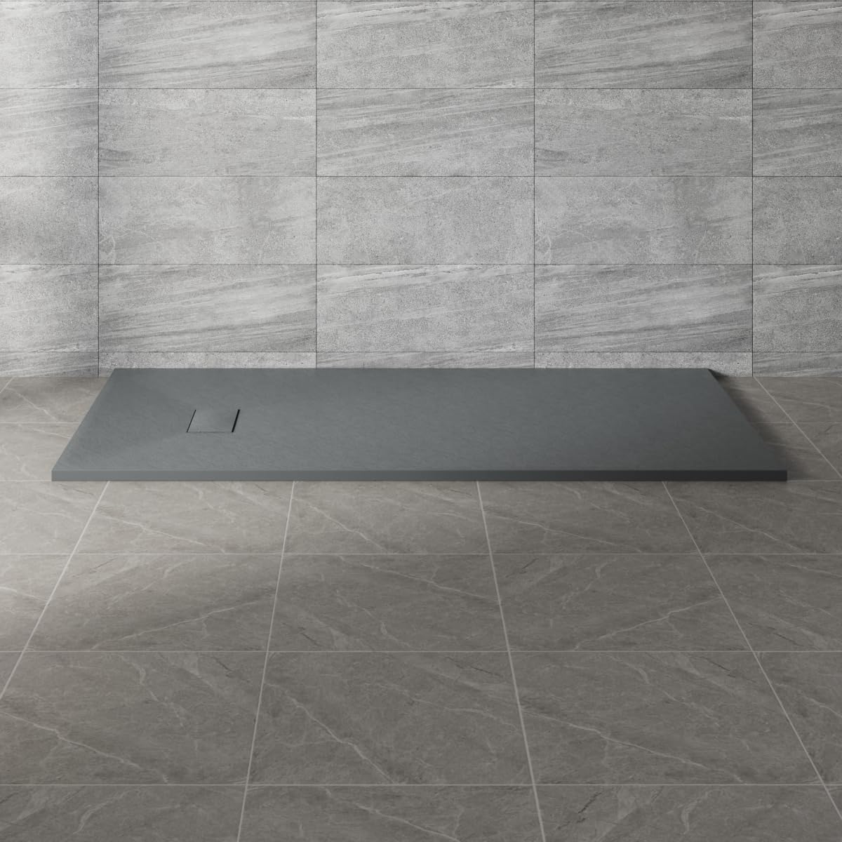 Nrg Anthracite 1800X900mm Smc Rectangle Shower Tray Slip-Resistance Bathroom Shower Enclosure Base Tray