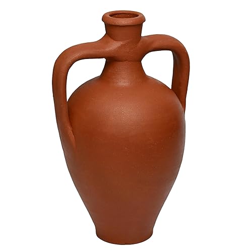 Miniatura 3 de Terracotta Double Handled Amphora Water Jug, Clay Pitcher, Wine Carafe, Home Decor Vase, Pottery Jar, Traditional Kitchen Gift, Fit for DIY!