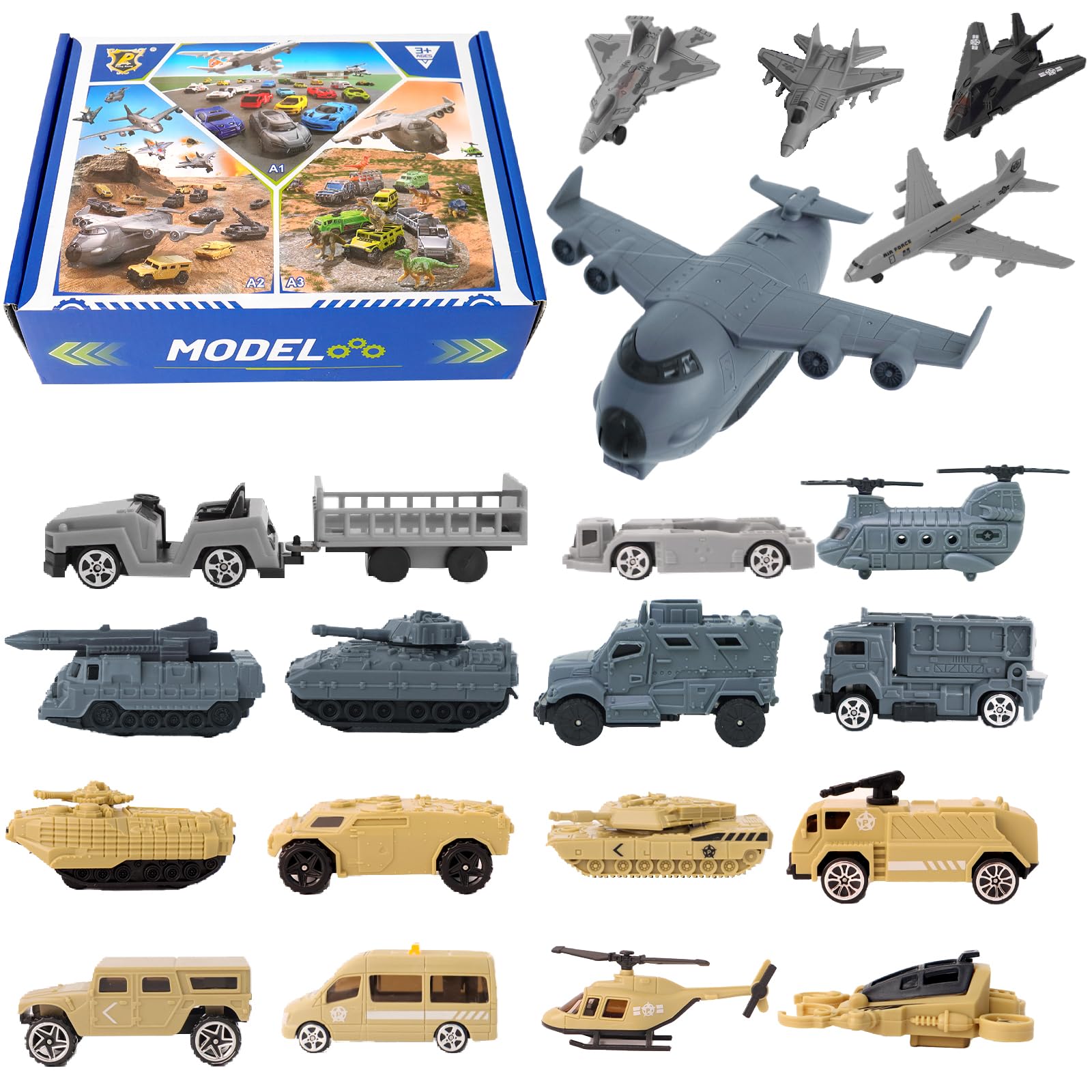 Amazon.co.jp: CORPER TOYS ミニカー 21台セット軍事おもちゃ 大型輸送