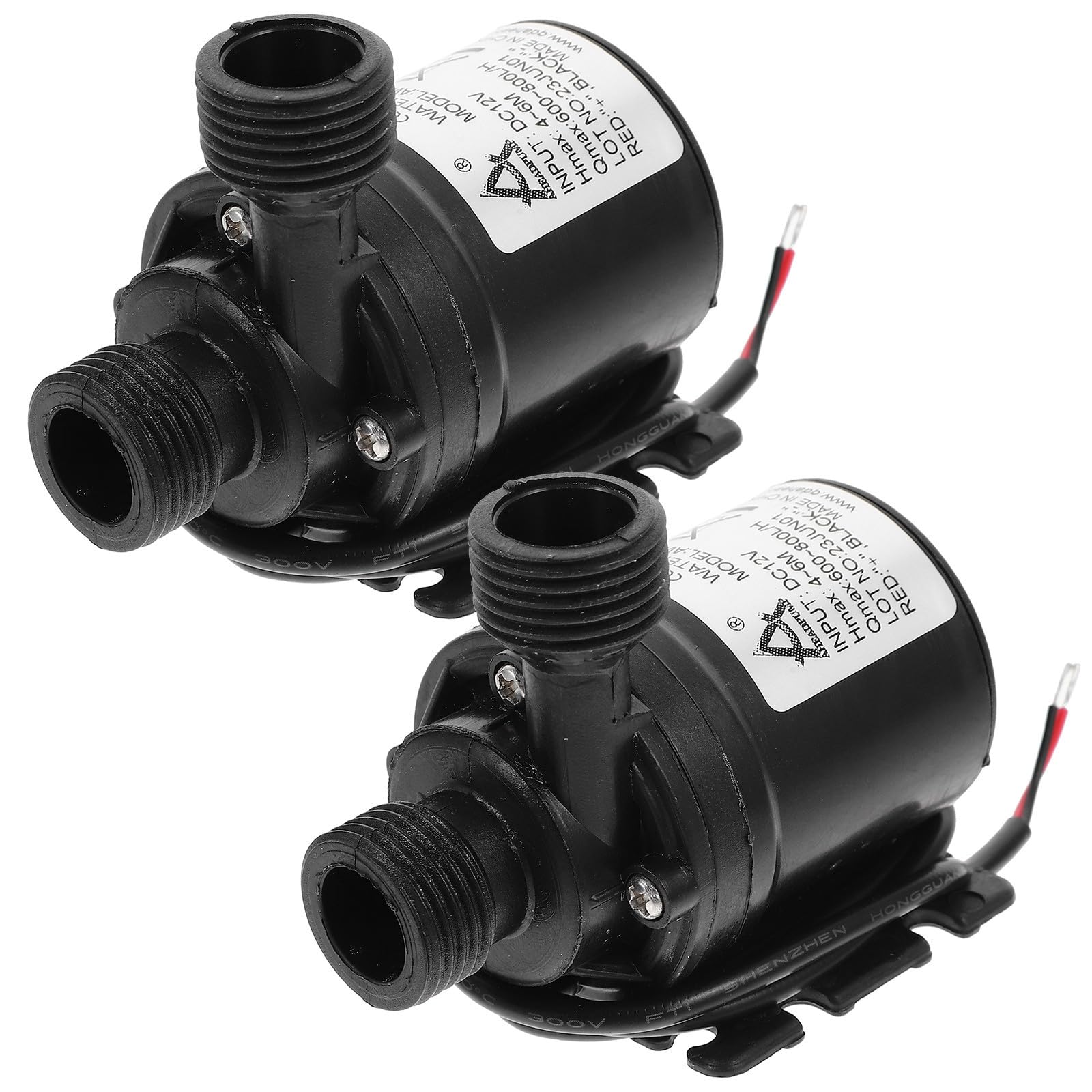 INOOMP Bomba de Agua Sumergible sin Escobillas Paquete de 2 Piezas de Plástico 800l/h Funcionamiento Estable y Fiable para Piscina y Fuente Adecuado para Decoracion Verano