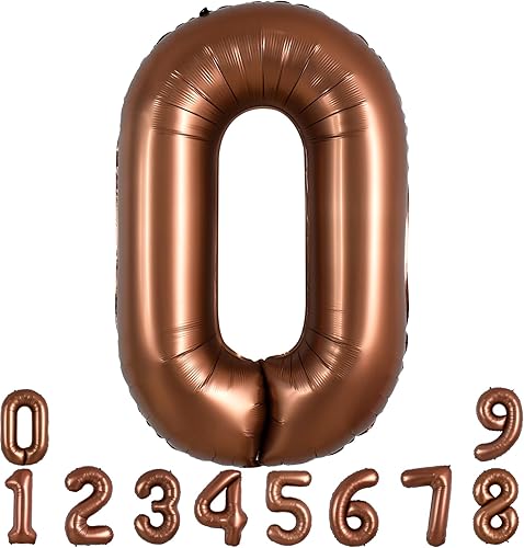 Miniatura 145 de TONIFUL Globos arcoíris de 40 pulgadas con números grandes del 0 al 9, globos digitales número 4 para helio, globos de aluminio Mylar con números