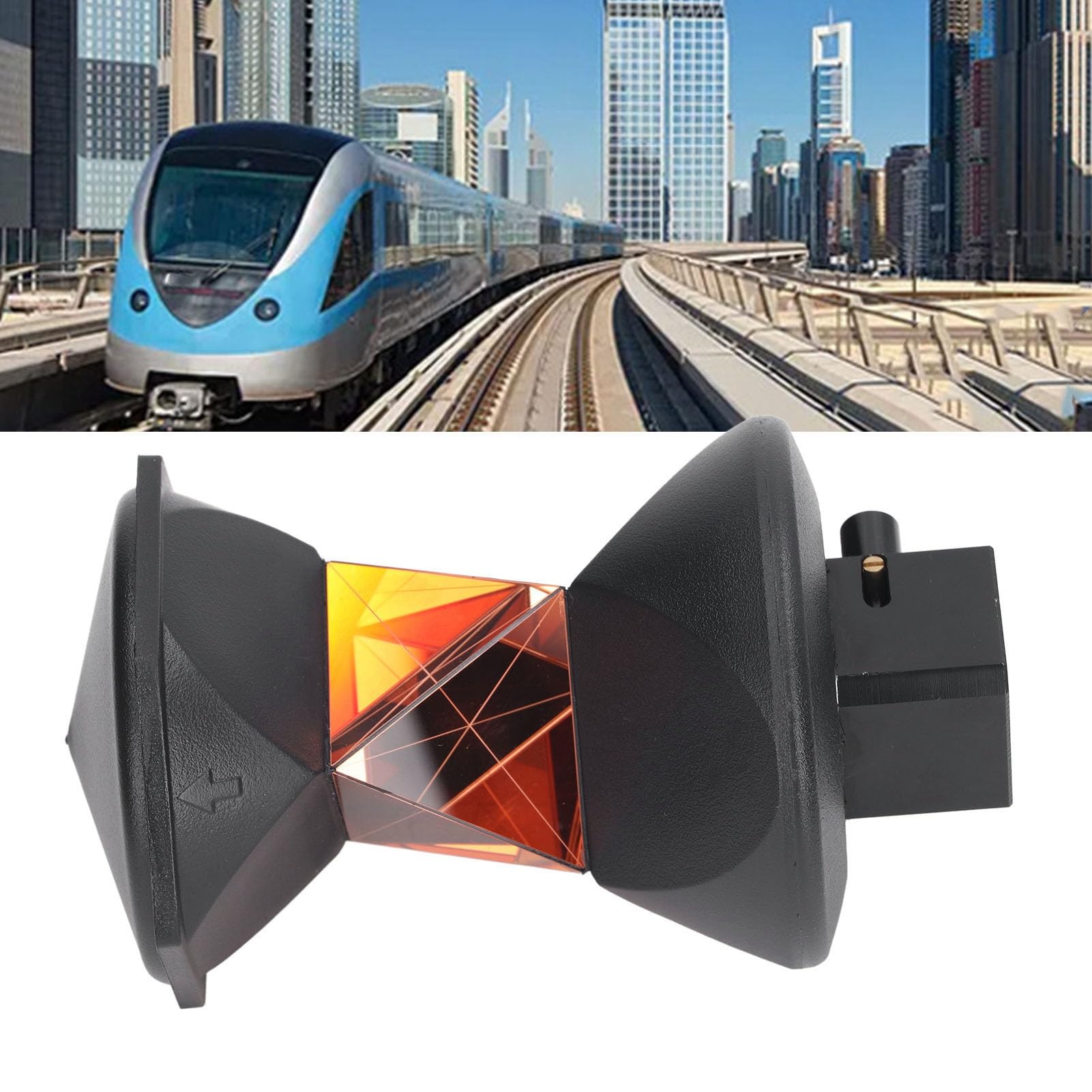 Prisme de Station Totale Universel, Prisme à 360 °, Réflecteur de Prisme de Station Totale, Suivi Automatique, Film de Mesure de Haute Précision, Prisme Triangulaire, Niveaux