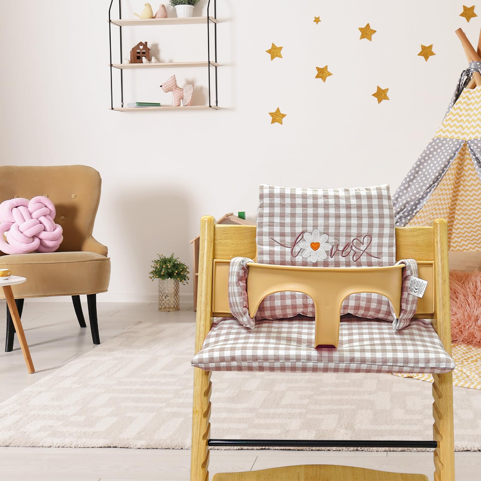 Cojín de asiento trona: cojín de fácil limpieza cojín asiento asiento silla asiento asiento asiento del bebé más seguro y cómodo