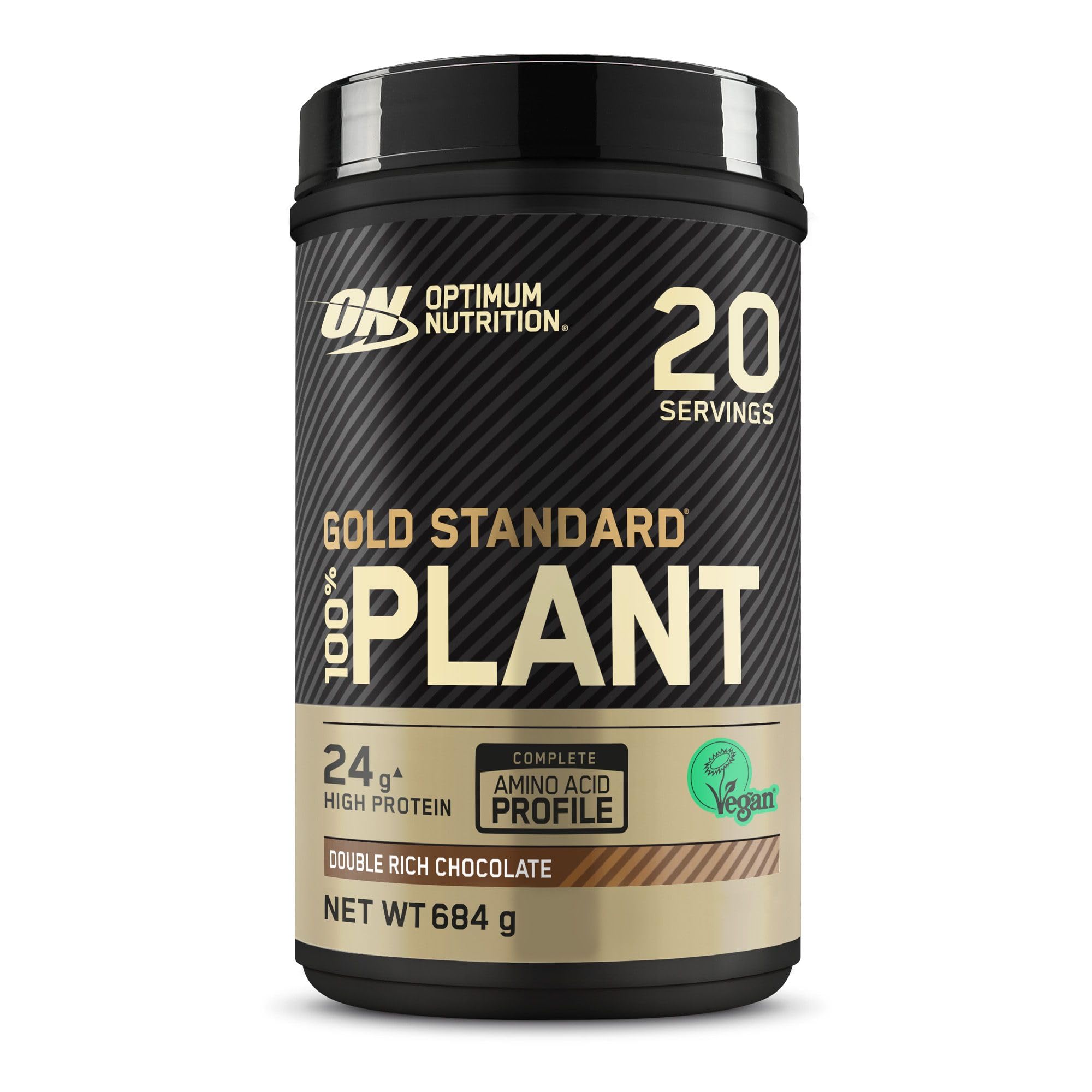Optimum Nutrition Gold Standard 100% Protéine Végétale, Goût Double Chocolat Riche, 684g, 20 Doses