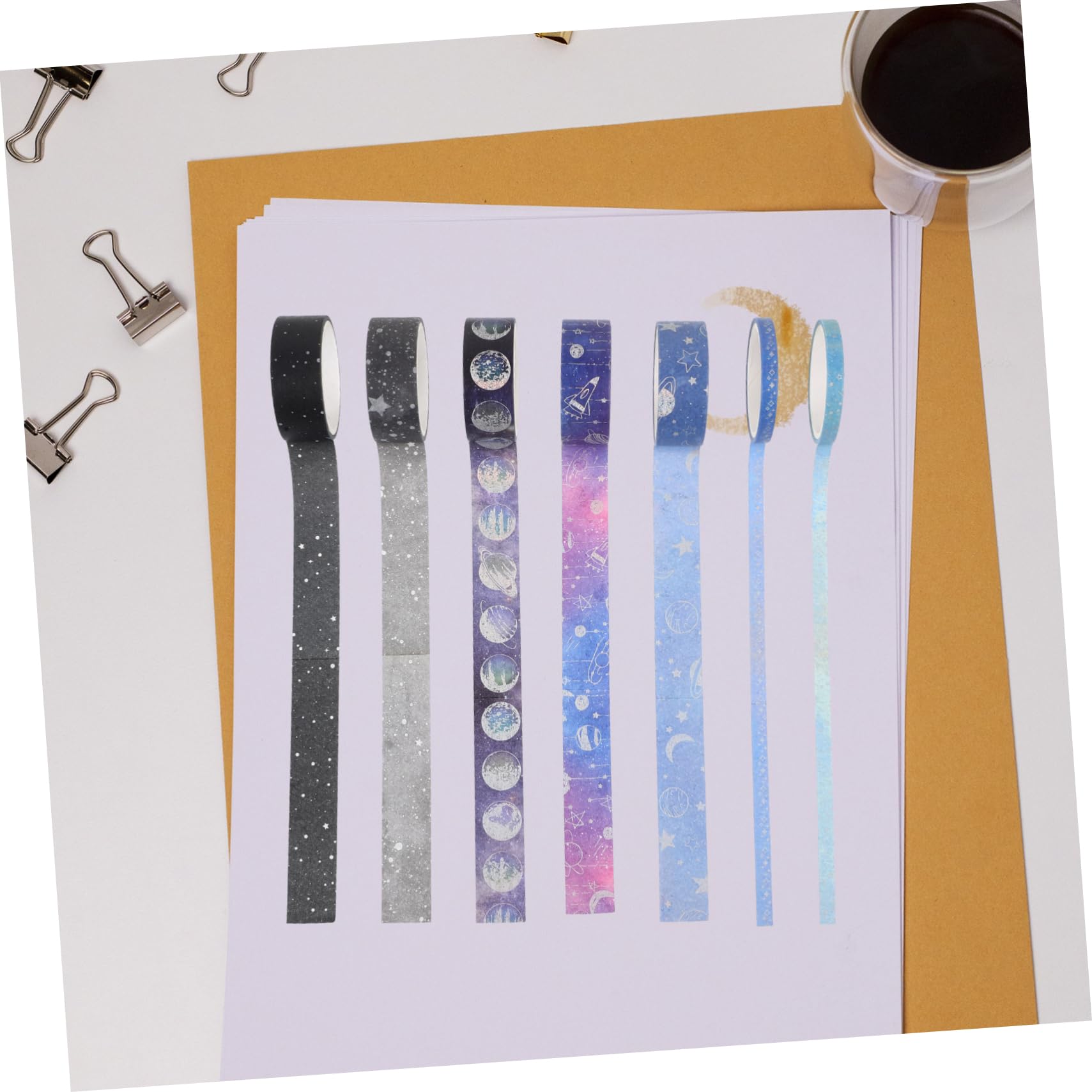 Gadpiparty 76rollen Washi Tape Set Dekorative Klebebänder Und Silberschimmer Für Scrapbooking Diy Kunstprojekte Geschenkschmuck Und Mehr Ästhetische Designs Bunten Farben Einfach Zu