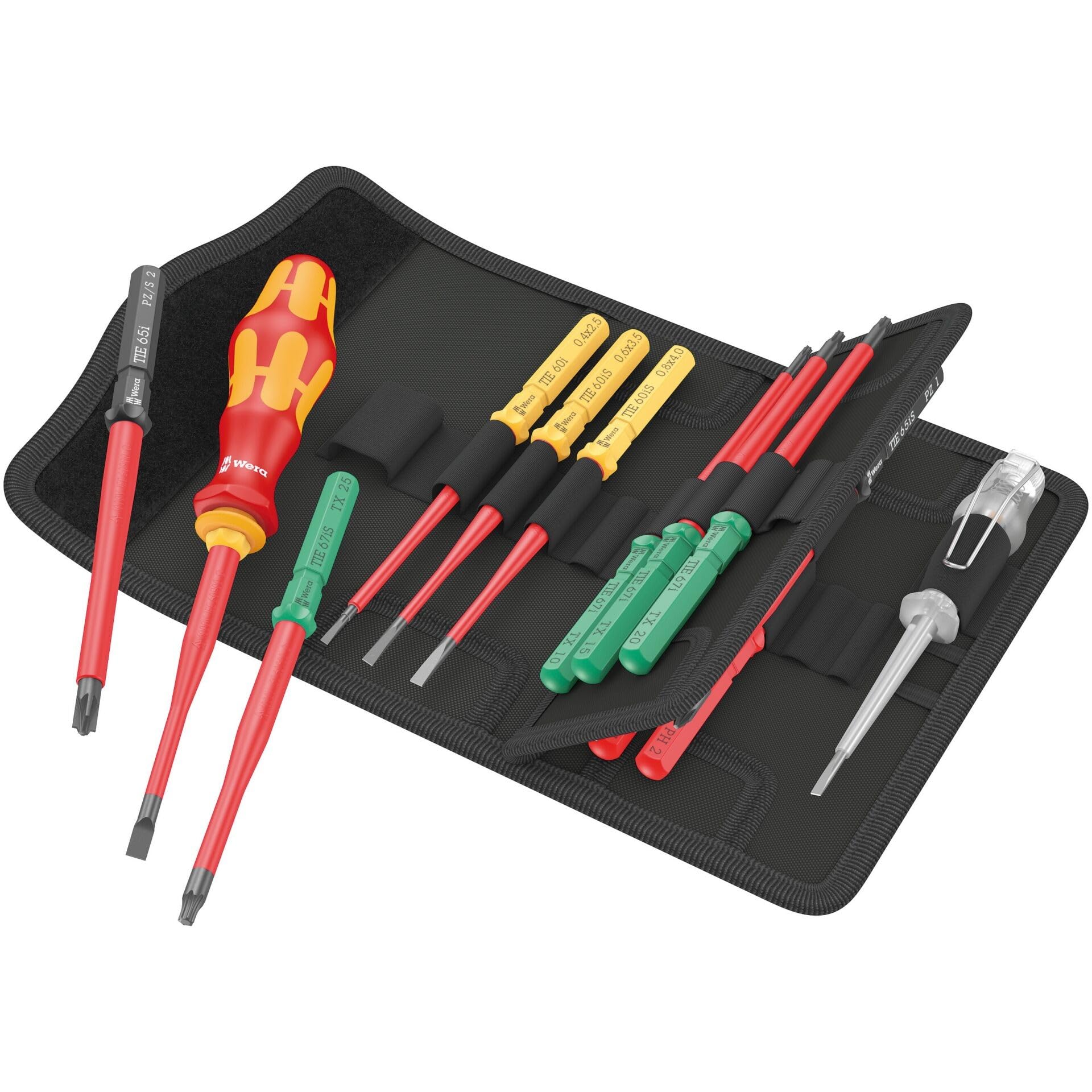 Wera Kraftform Kompakt VDE 16 Extra Slim 1 TIE, Multicolours, 16-teilig