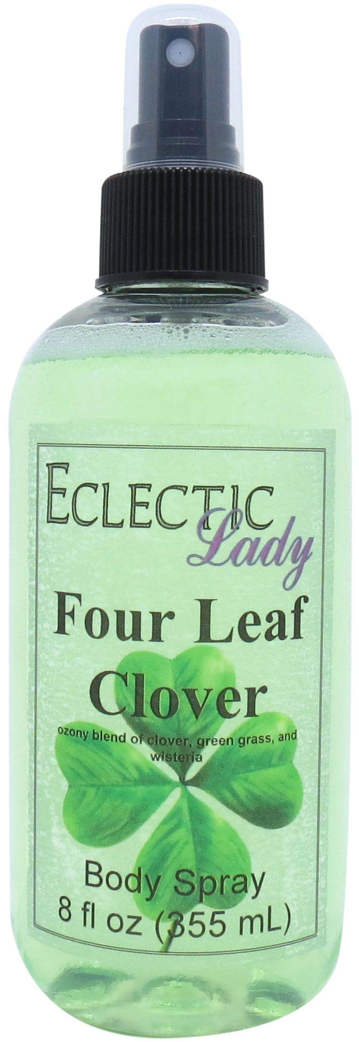 Eclectic Lady Four Leaf Clover Body Spray, Double Strength, 8 ounces, Body Mist for Women with Clean, Light & Gentle Fragrance, Cologne with Soft, Subtle Aroma For Daily Use