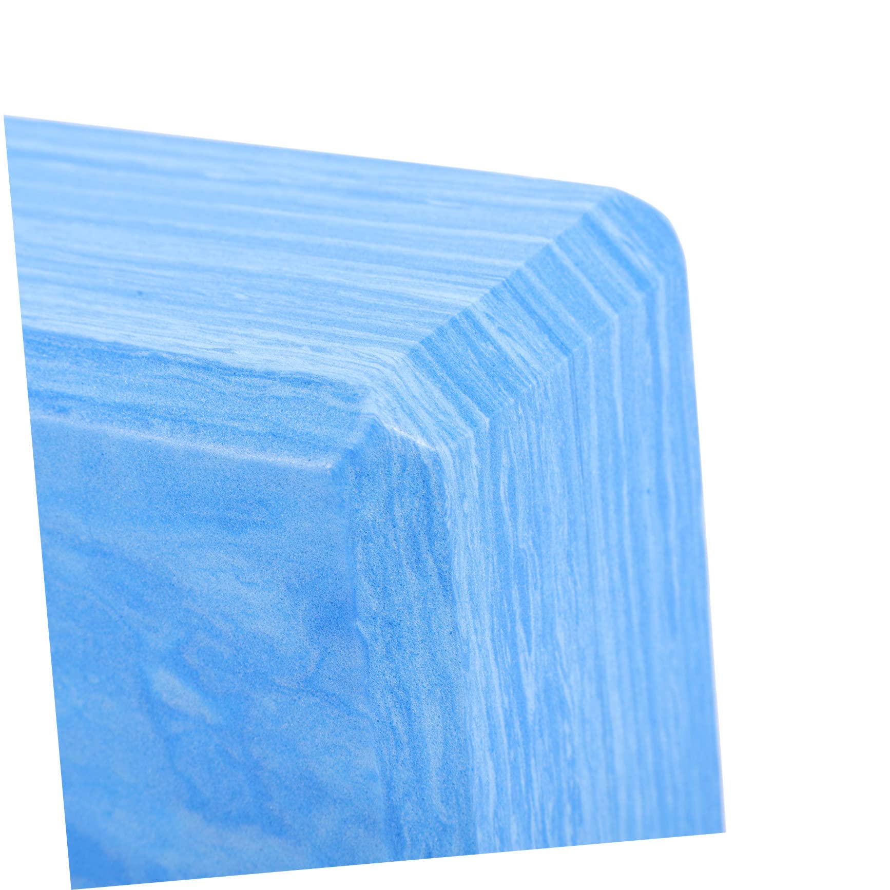 Blocco Yoga in Eva, Set da 3 Pezzi Blu Mimetico per Allenamento | Cintura da Stretching Inclusa, Supporto per Esercizi e Danza, Accessorio per Pratica Yoga